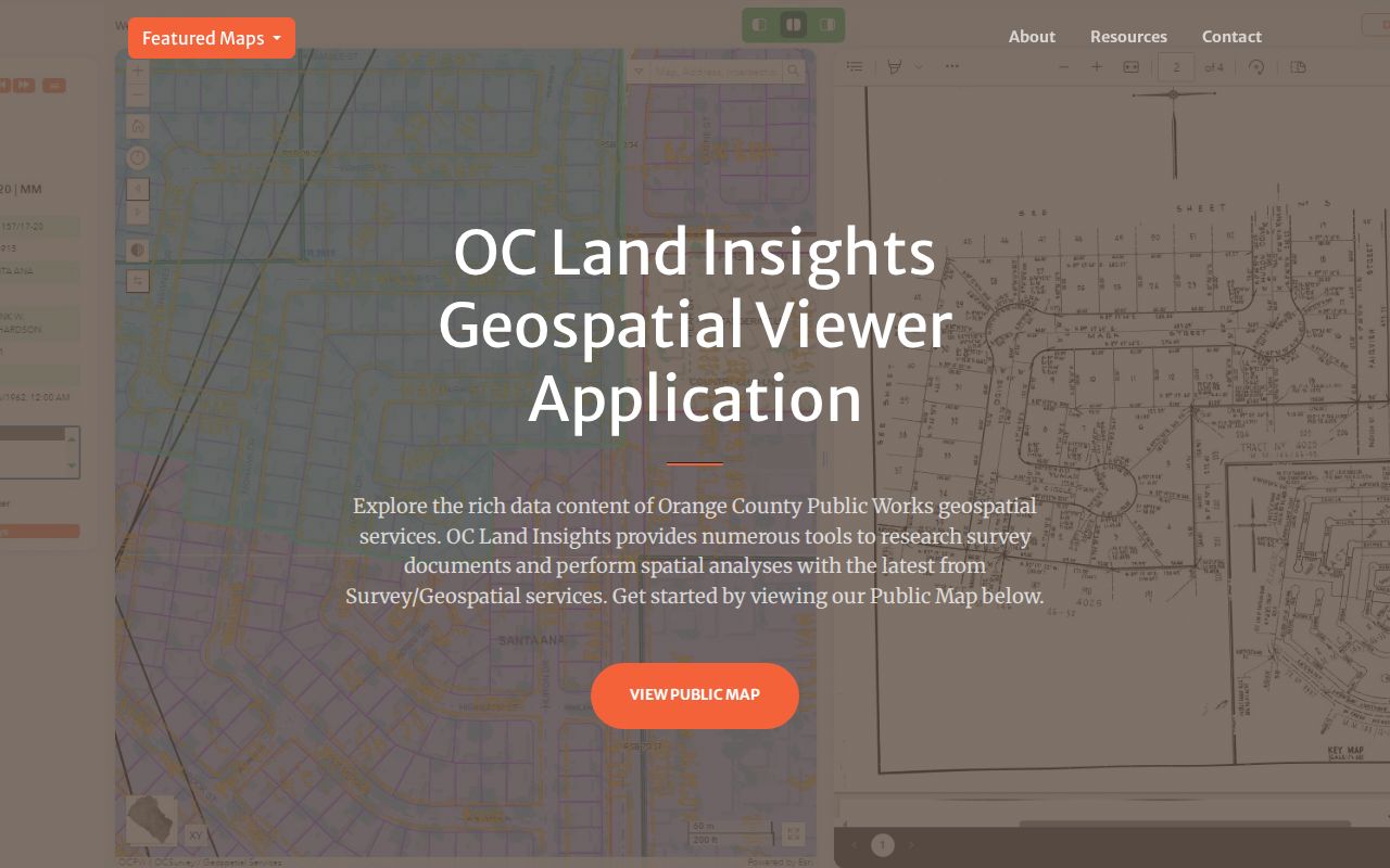 Stanton public records map in the OC Land Insights geospatial viewer